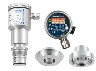 Druckmessgerät VRM050D mit Anschlusskomponenten des modularen Prozessanschlusses